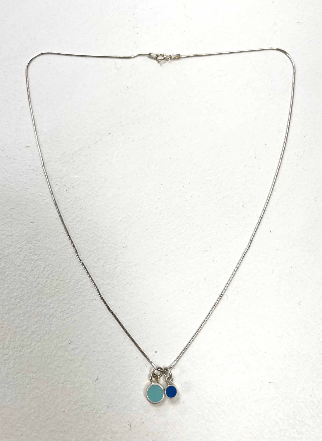 13812 blue light blue colour dot pendant silver necklace Clare Lloyd.jpg